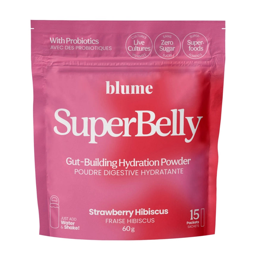 SuperBelly Strawberry Hibiscus: Hydrating Gut Support with Probiotics and Superfoods